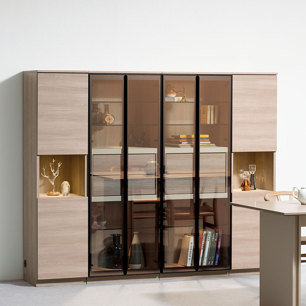 AYANO（綾野製作所）キャビネット「R アリシア RE-E色」4点セット 幅