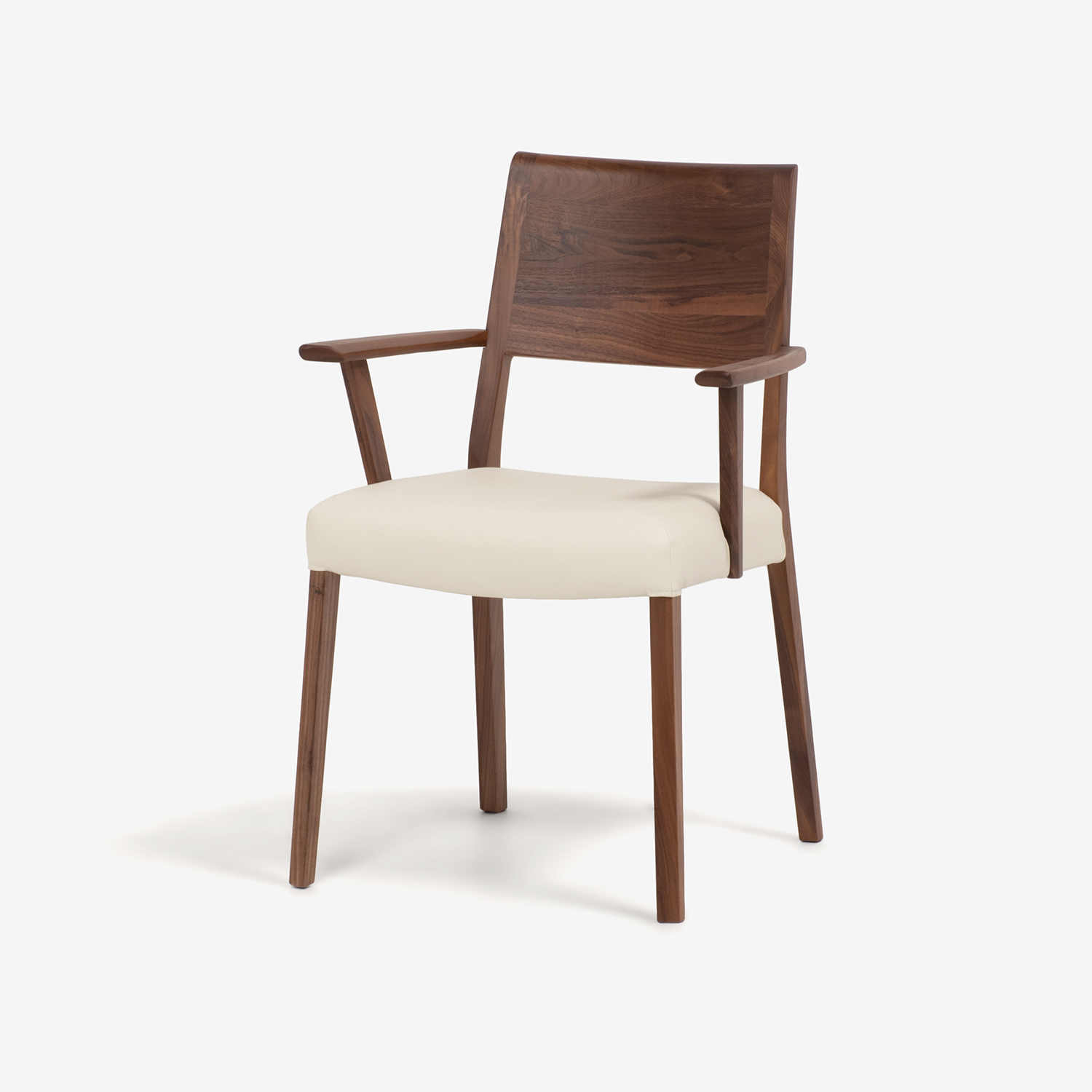 ダイニングチェア（肘付き）「シネマ Bタイプ」ウォールナット材