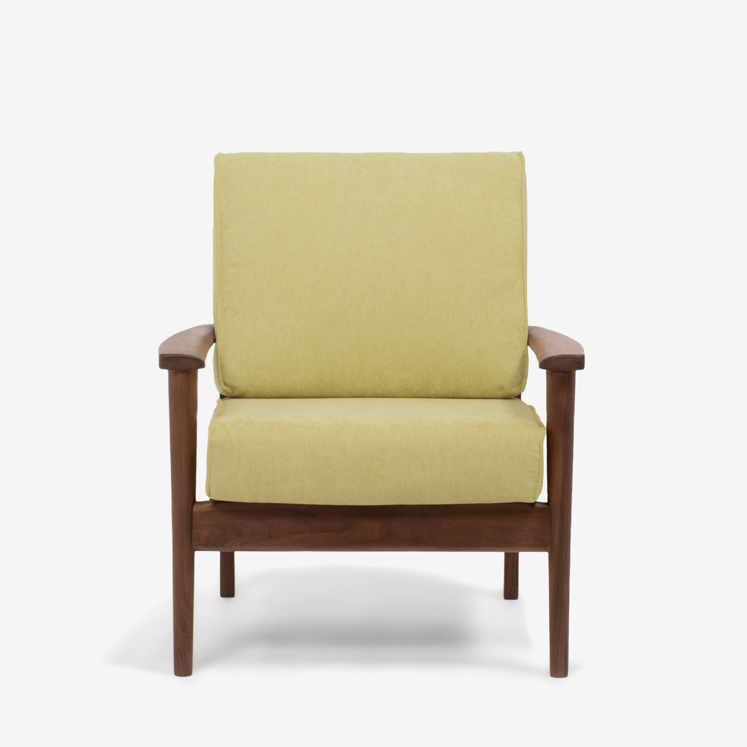 アームチェア 「シネマ N2」幅73cm ウォールナット材 カバーリング仕様