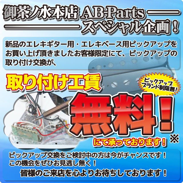 当店にてお買上げ限定！ピックアップ取付工賃無料！ | イシバシ楽器