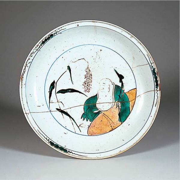 江戸前期 古九谷 白磁 陽刻紋 平鉢 骨董品 アンティーク 楽天市場