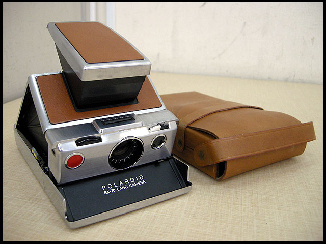 中古のレア!ビンテージカメラ ポラロイドカメラ SX-70革ケース付・高価