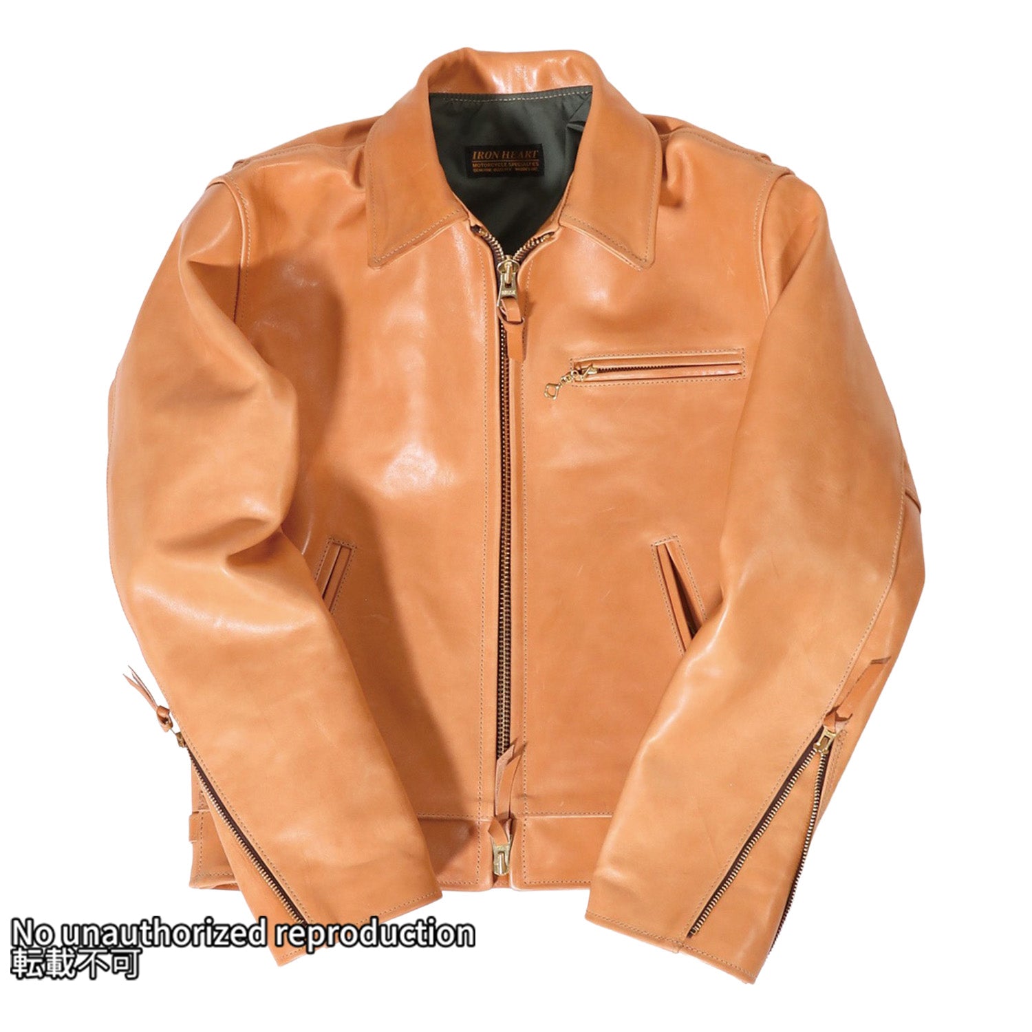 マスタングホースハイド シングルライダース／タン – IRON HEART