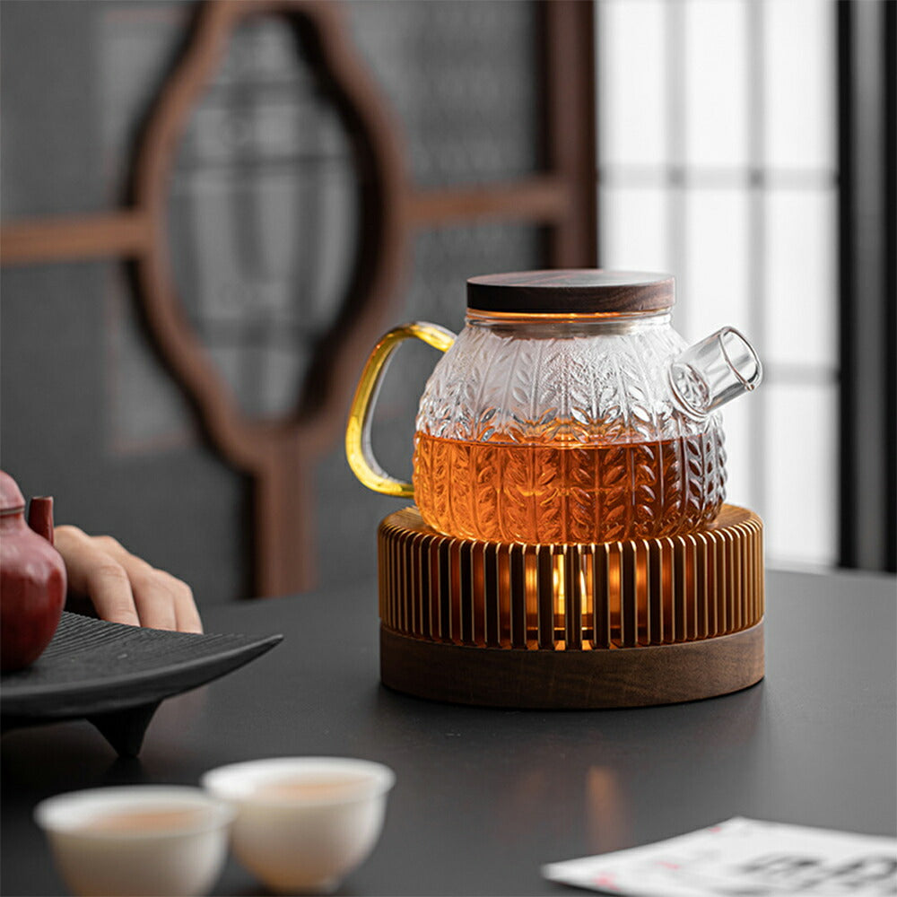 IwaiLoft 麦の穂 ムギノホ 600ml 耐熱ガラス ティーポット 急須 ガラス