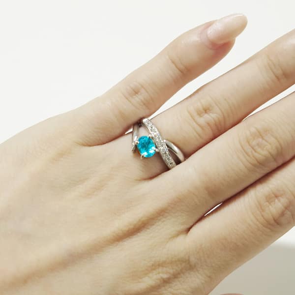 jewel planet 公式サイト / PT900 0.613ct ブラジル産パライバ