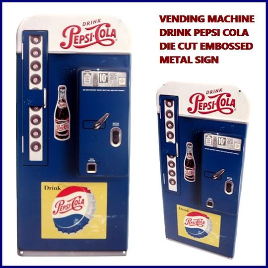 PEPSI】ペプシー/コーラ/ダイカット/ヴェンディング/マシーン/自動販売