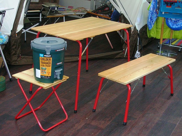 カステルメルリーノ テーブル ベンチ セット レッド カステルメル