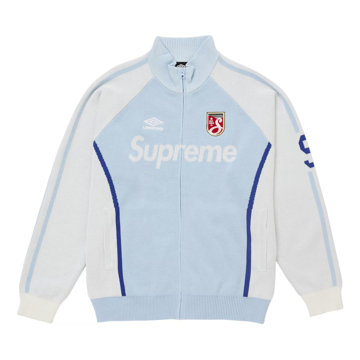 Supreme Umbro Zip Up Sweater Light Blue | Kenshi