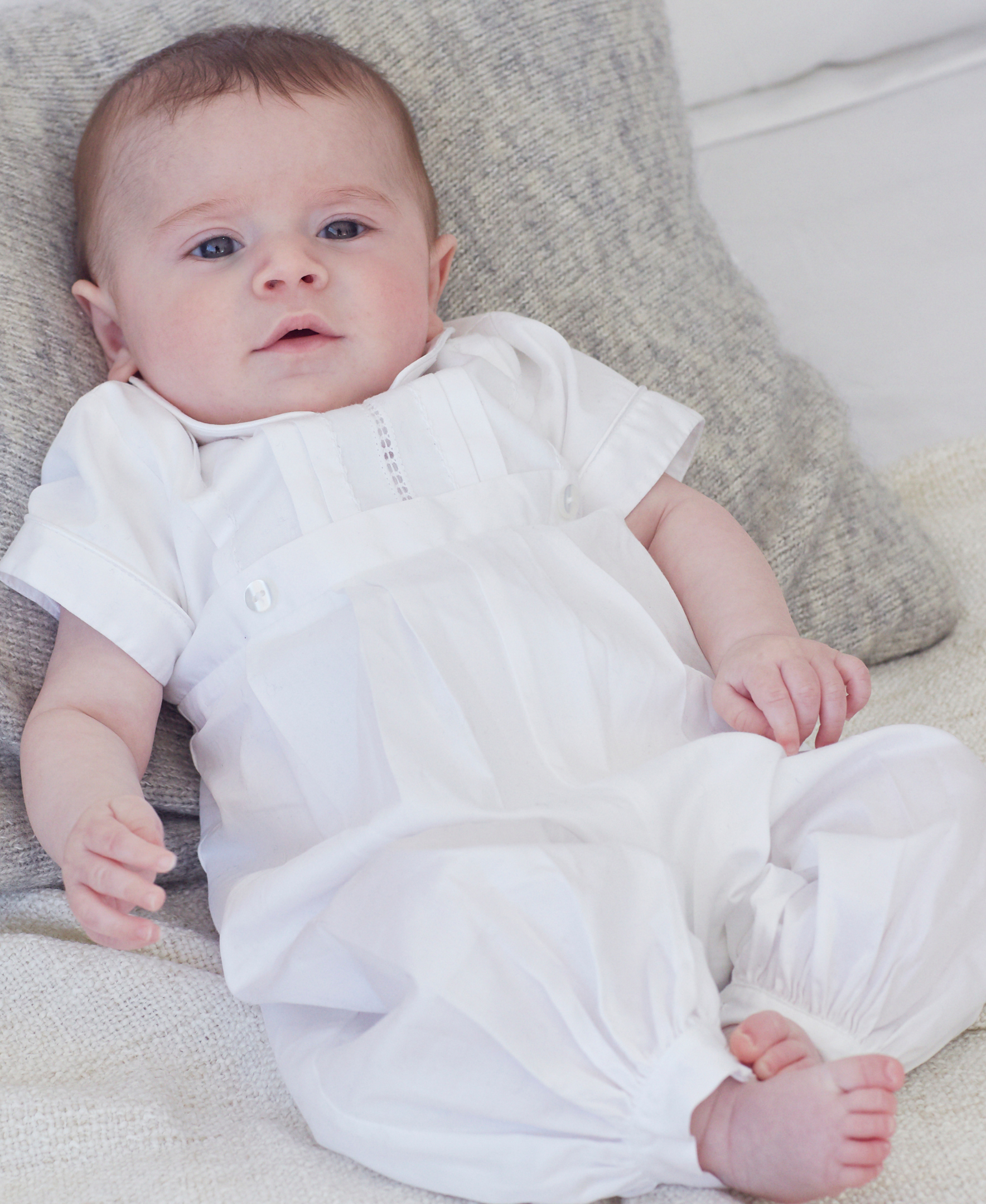 Aiden Christening Convertible Gown & Hat Set