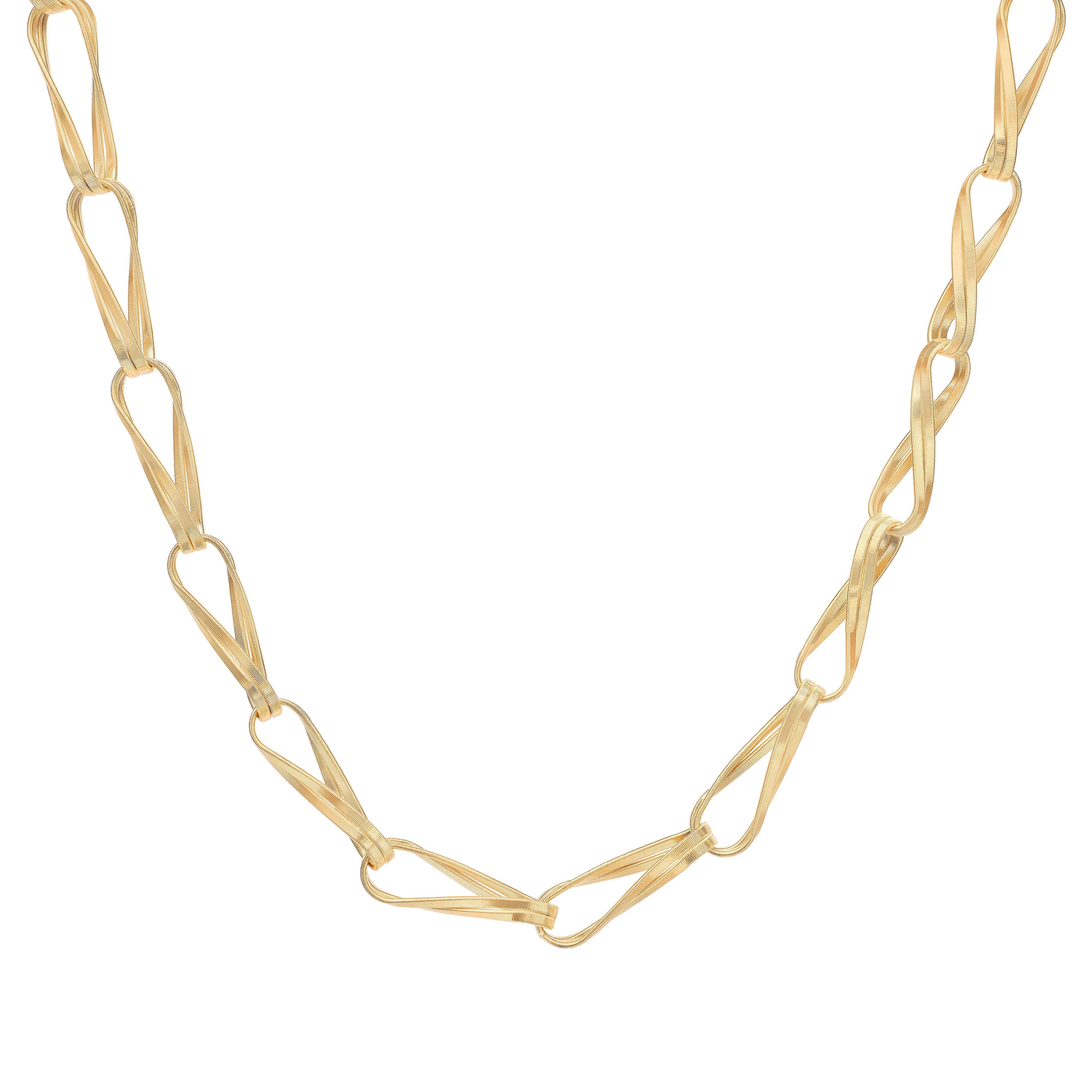 18K Yellow Gold Twisted Double Coil Link Necklace – Little Switzerland