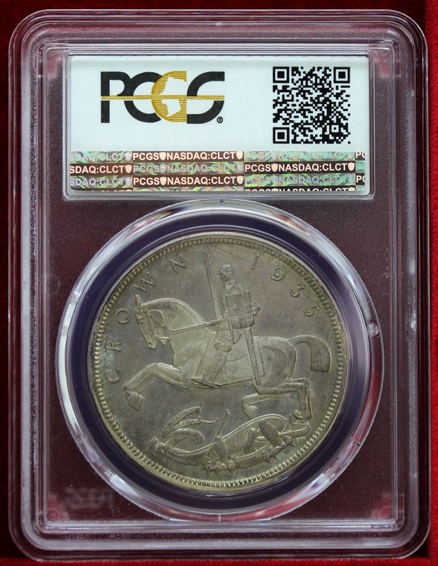 イギリス 1935年銘 クラウン銀貨 見本貨幣ジョージ5世PCGS PR65