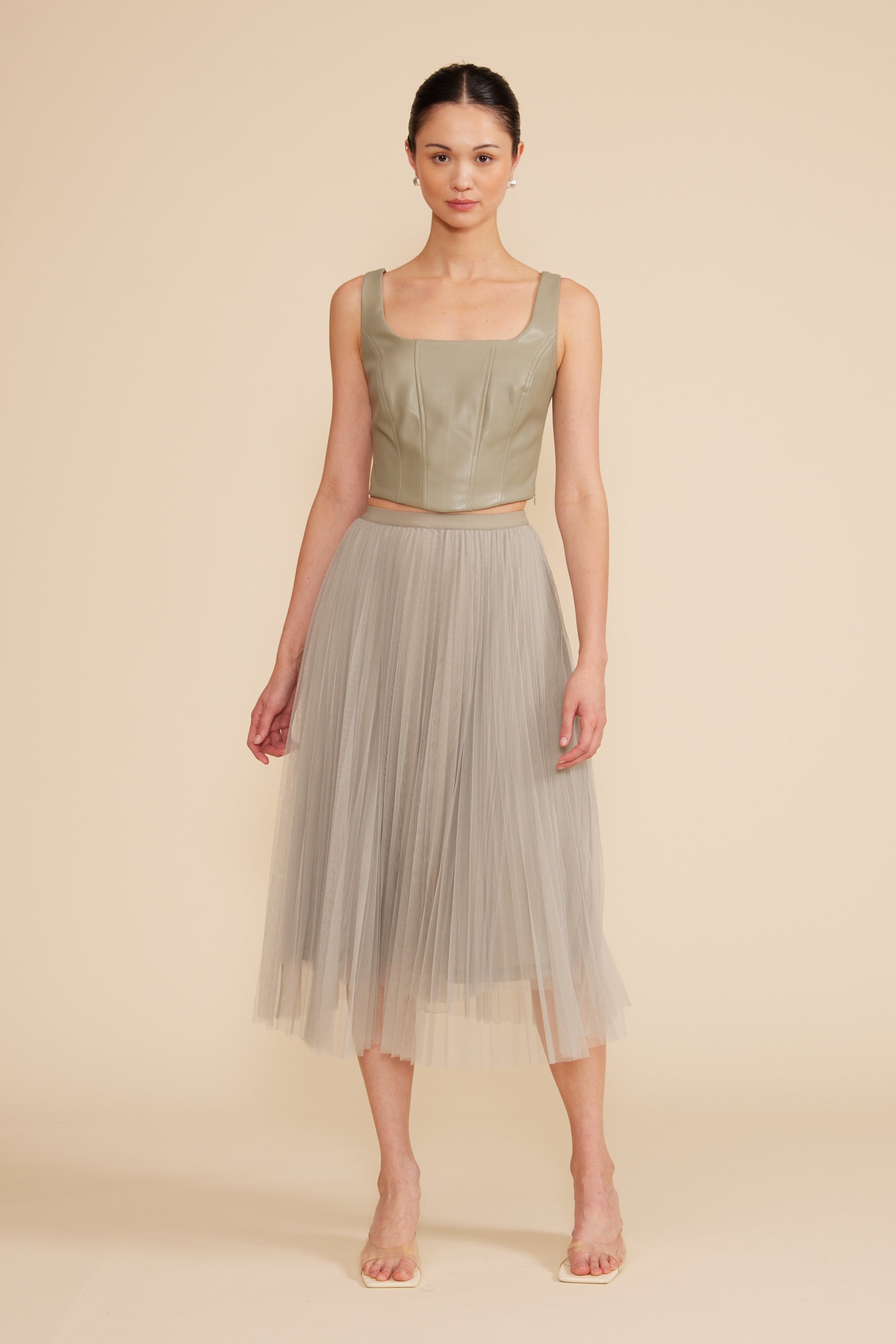 シェリエ sheller three tier tulle skirt 【公式通販】