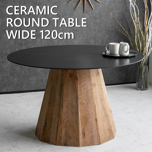 lushroom ダイニングテーブル セラミック リサイクルパイン材 4人掛け