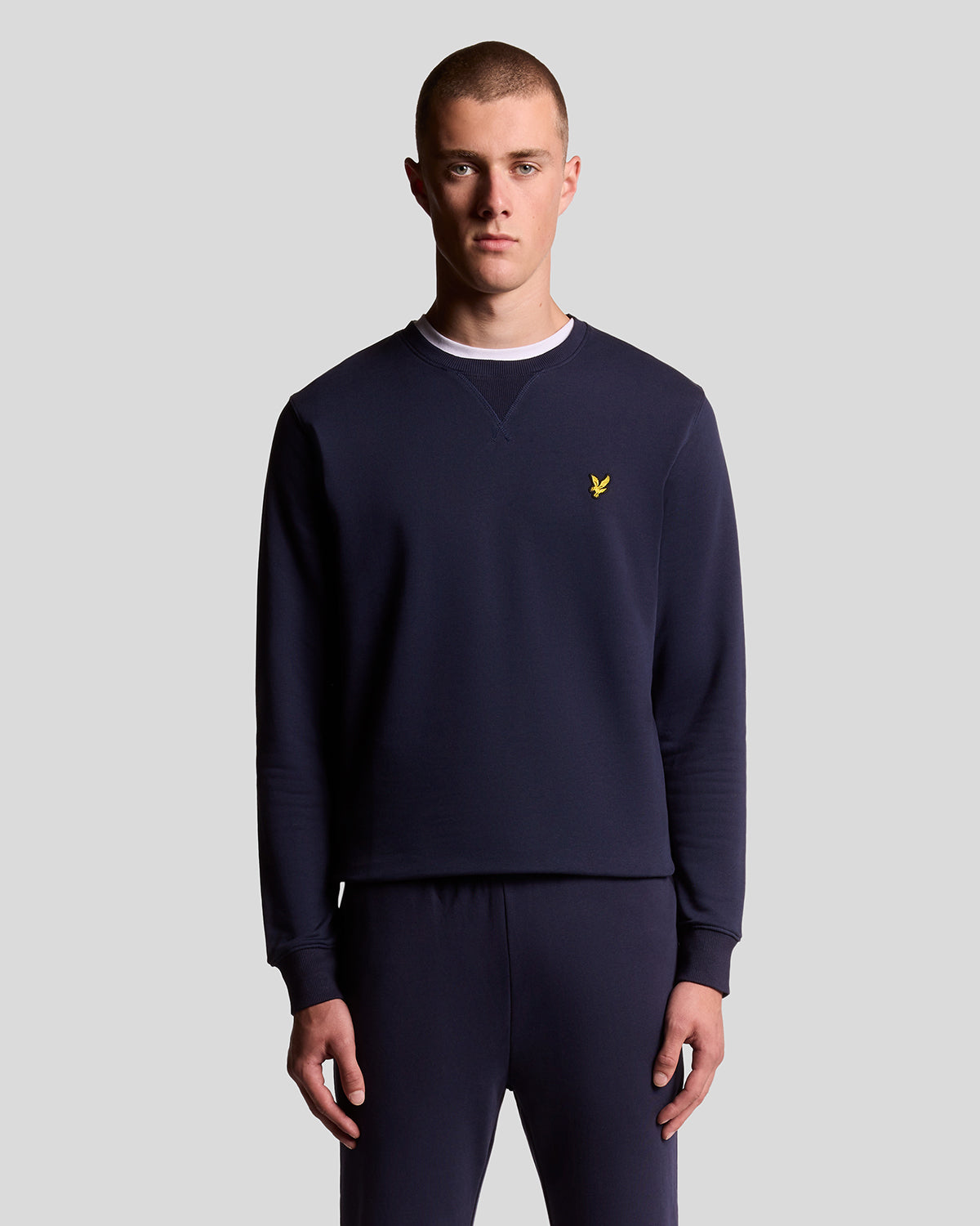 Lyle & Scott Men's Cotton Crew Neck Sweatshirt in Navy