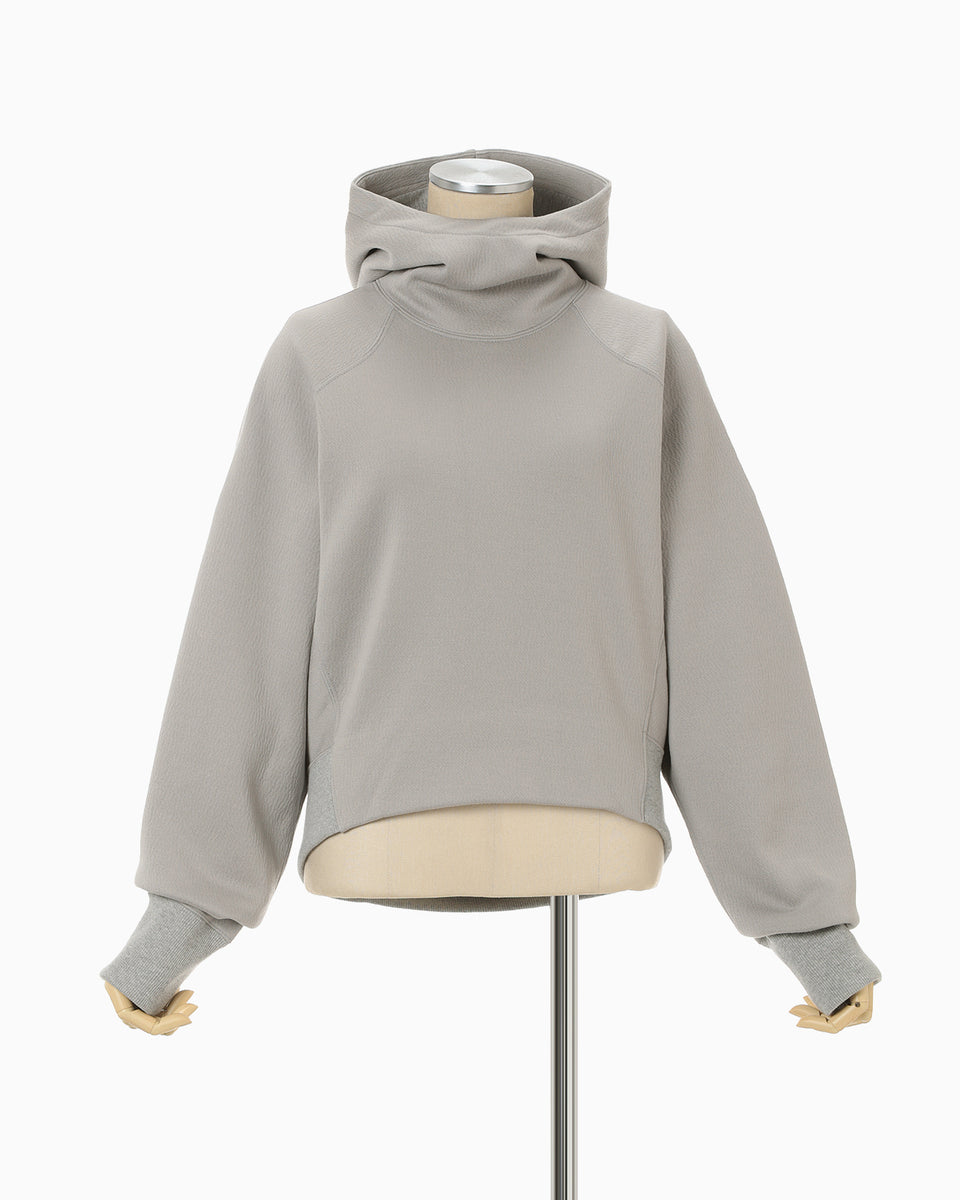 Double Face Jersey Relaxed Hoodie - grey - Mame Kurogouchi