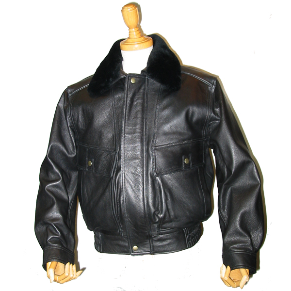 MARUFUJI WEB SHOP】リアルムートン襟毛付ボマージャケットFR412BLK blk