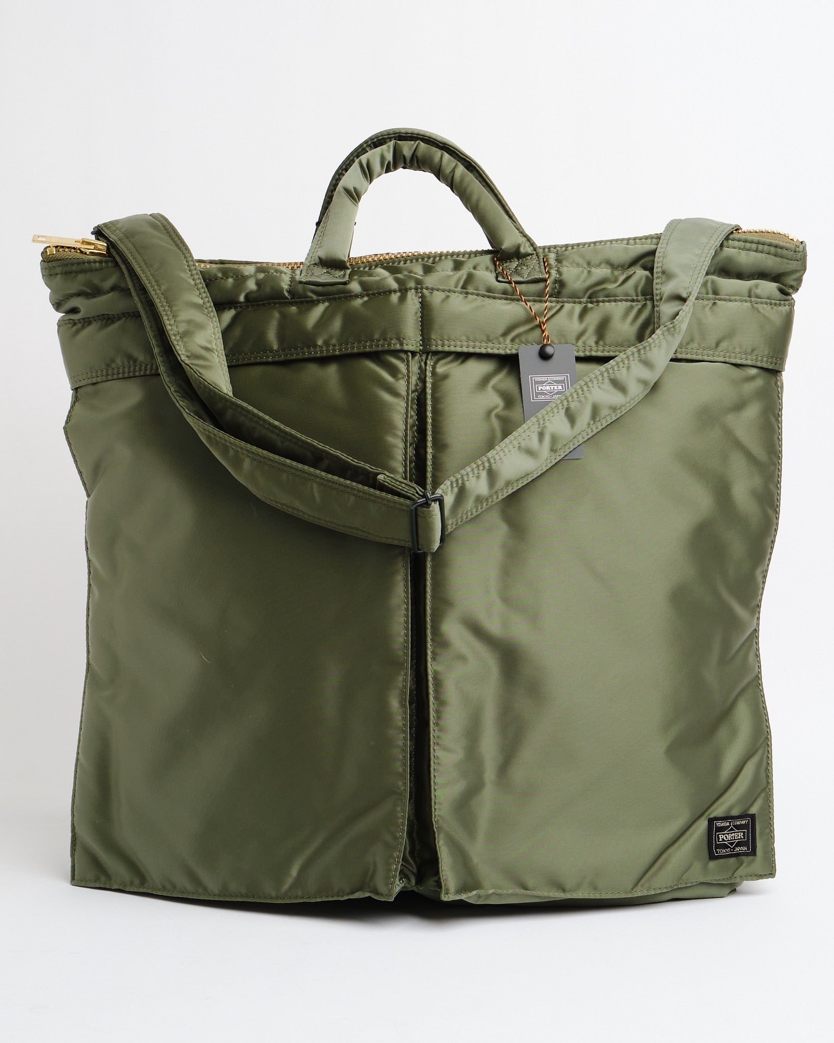 Tanker 2Way Helmet Bag Sage Green by Porter by Yoshida - Meadow