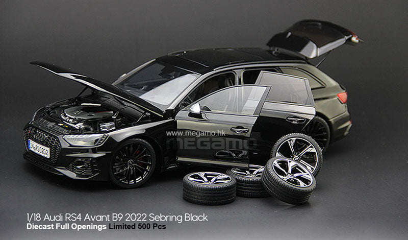 1/18 AUTOKOL Audi RS4 Avant B9 2022 Touring Sebring Black Nardo