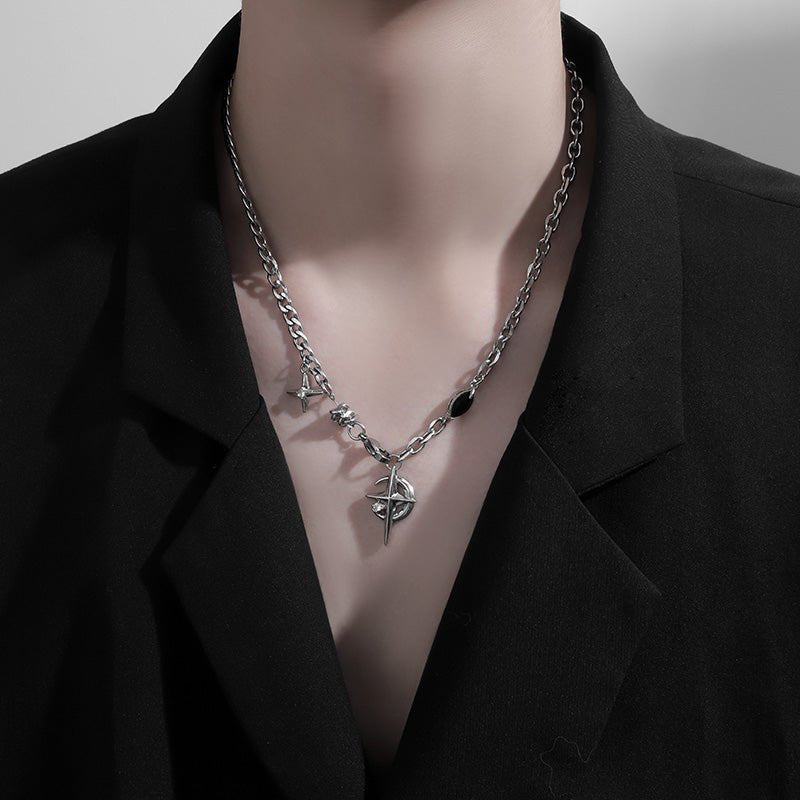 クロスチャームデザインネックレス mf1884【韓国モードファッション】