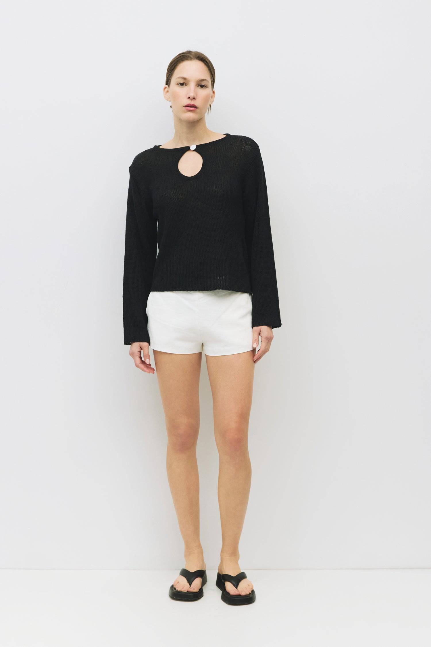 The Tala Sweater | Knit Sweater with Keyhole Neckline