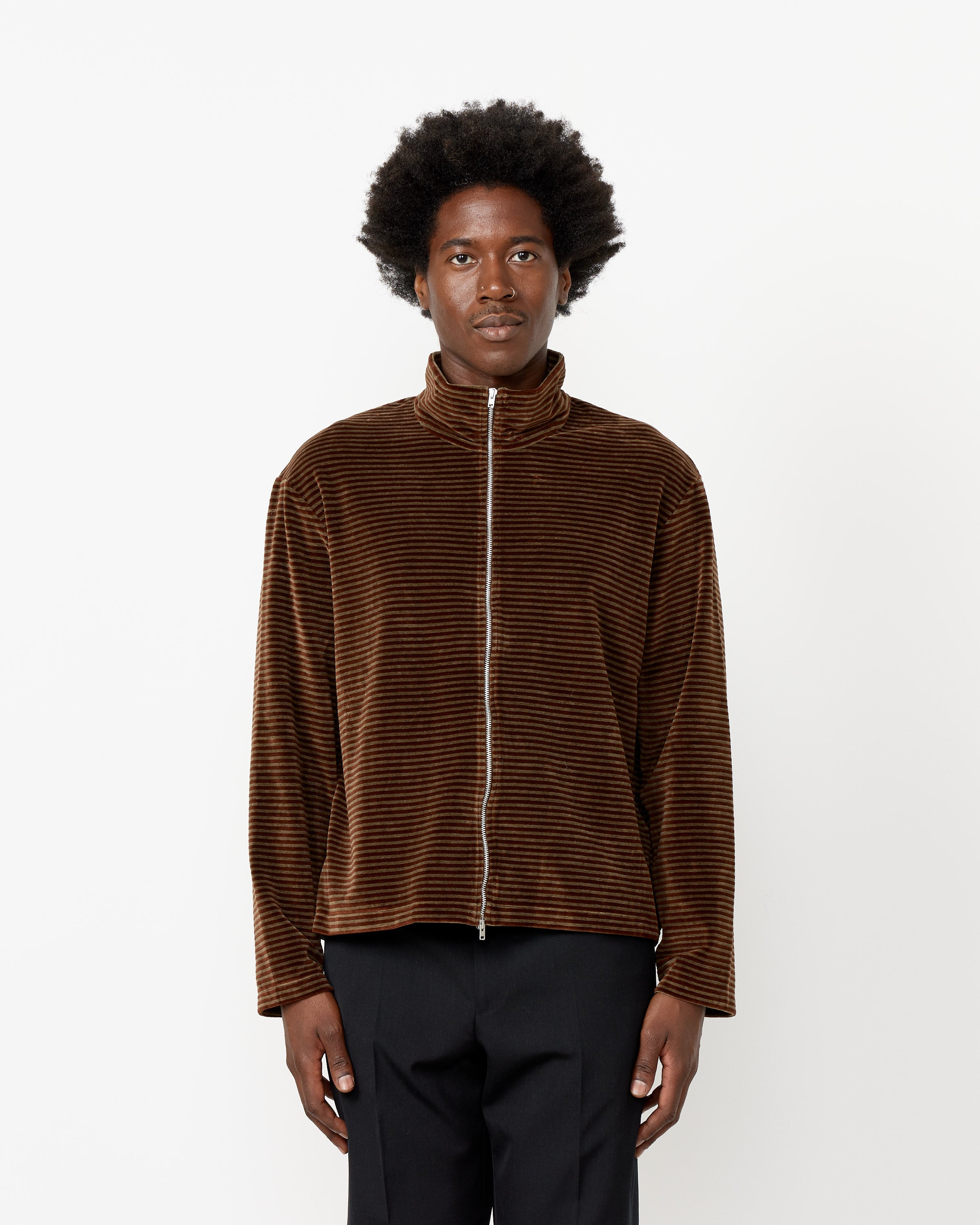 Shrunken Full Zip Polo