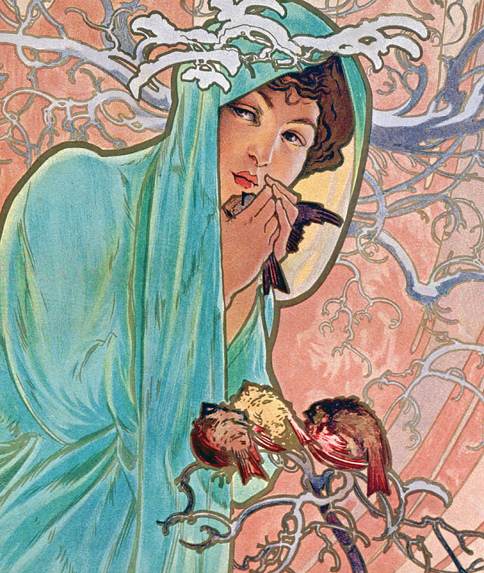 ミュシャを楽しむために：四季,春,夏,秋,冬