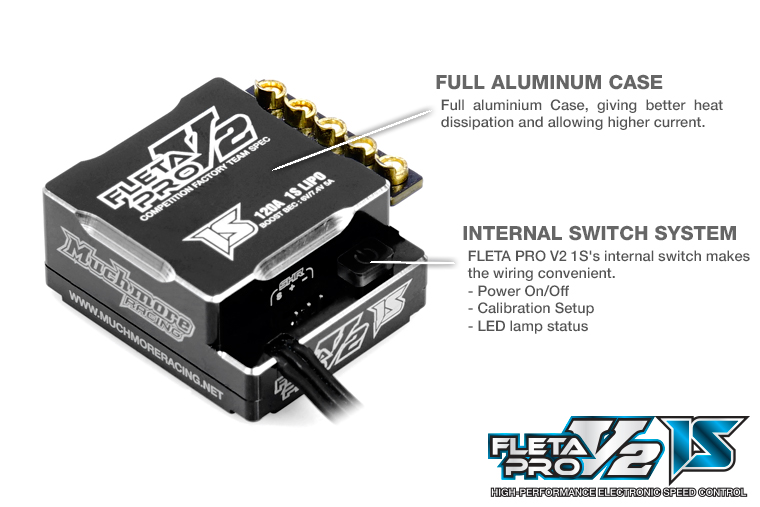 ME-FLP2K1S FLETA PRO V2 1S Brushless ESC Black -Muchmore Racing