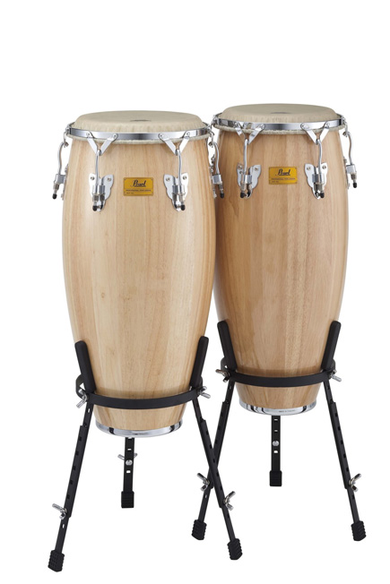 Pearl White Wood Conga w/Remo Nuskin Heads - Drum Percussion