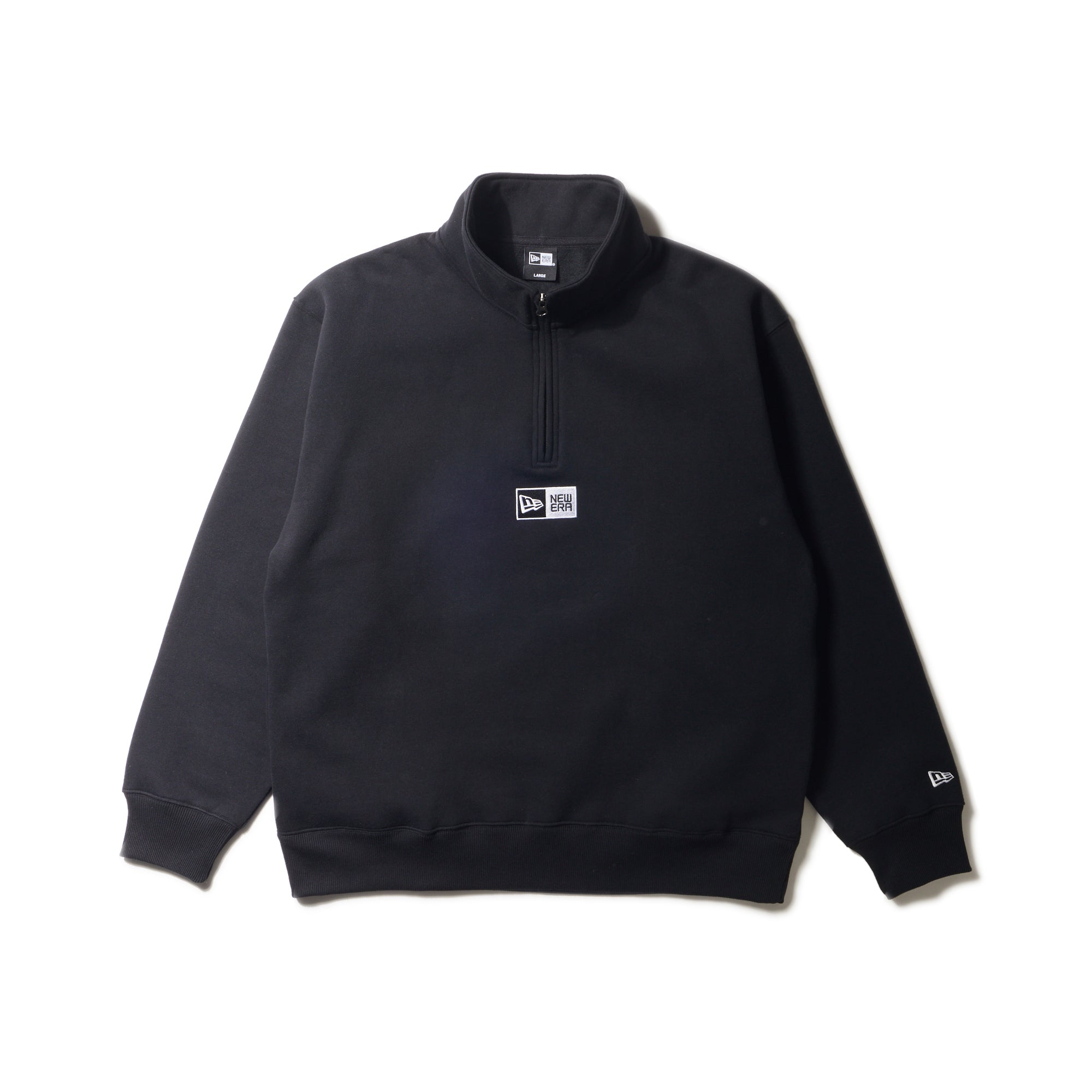 裏起毛 オーバーサイズド スウェット ハーフジップ ボックスロゴ