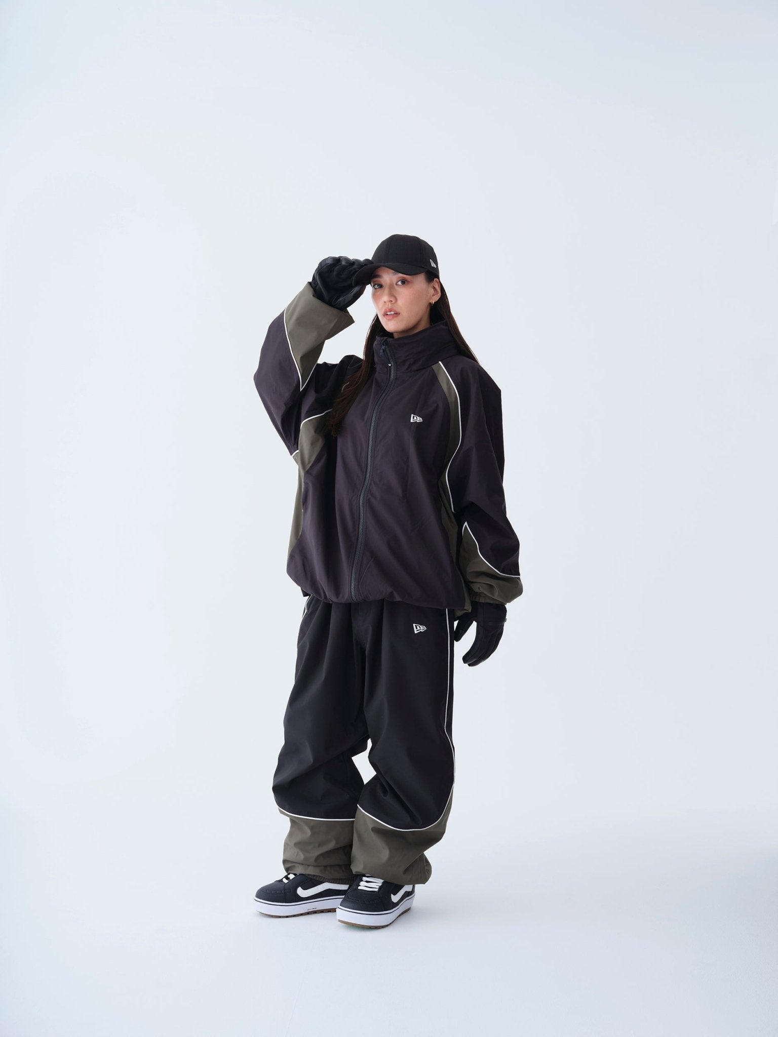 スノートラックパンツ Snowboarding パイピング ブラック/オリーブ