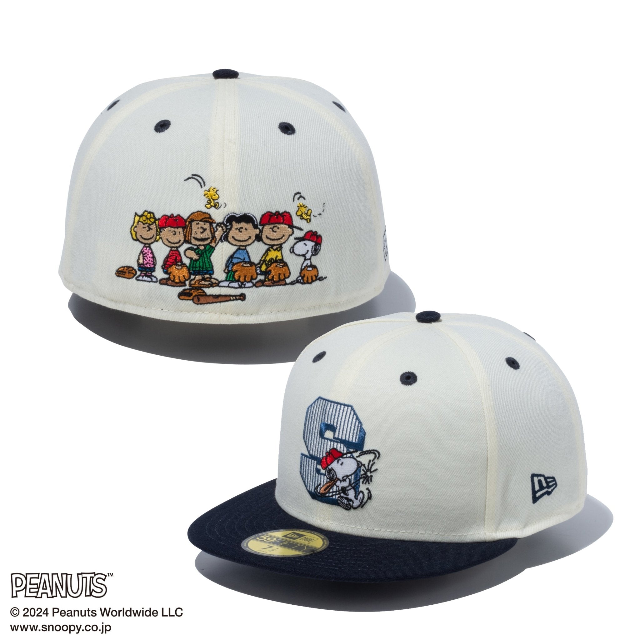 59FIFTY PEANUTS ピーナッツ スヌーピー 野球 クロームホワイト