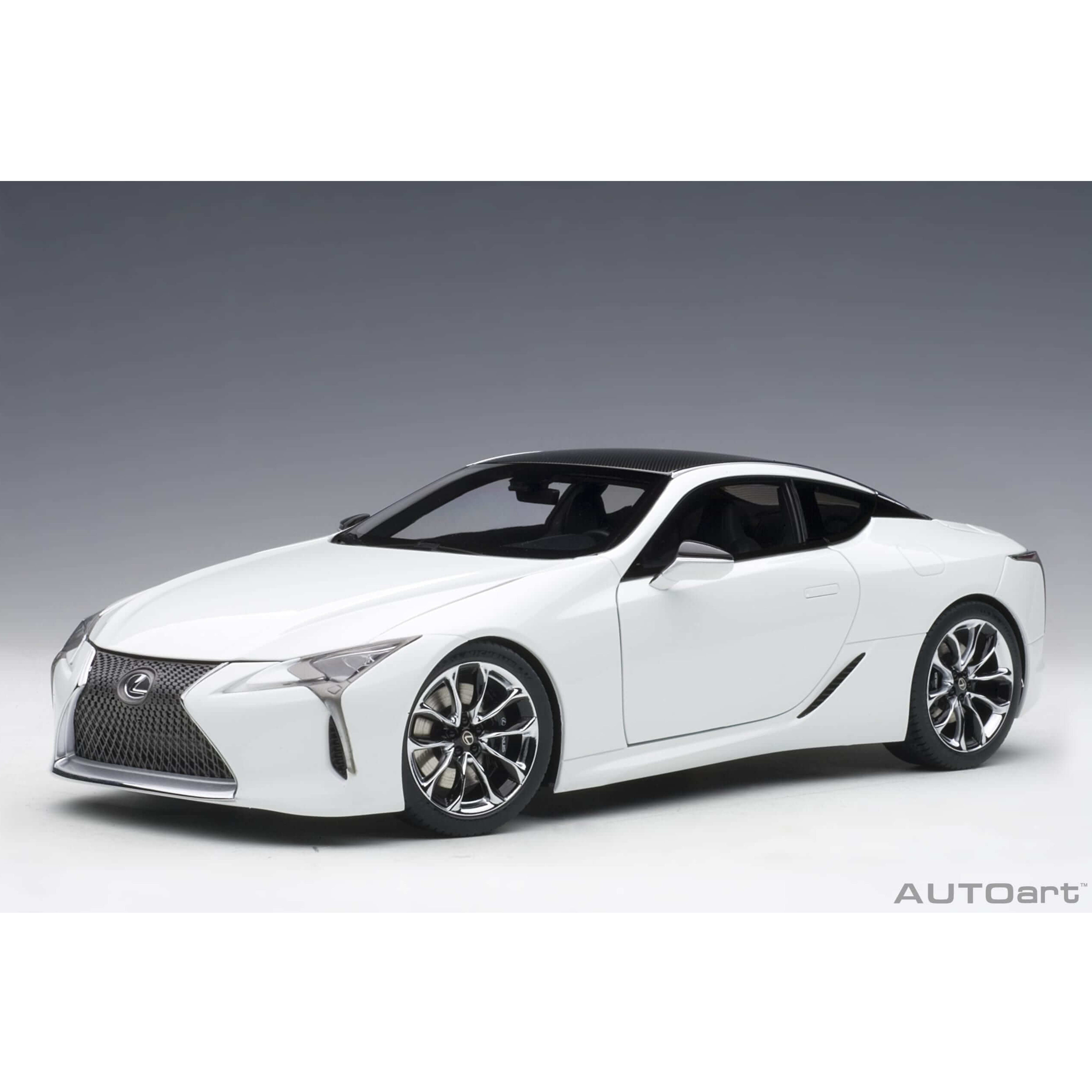 Lexus LC 500 Metallic White/Black Interior 1:18 – Norev