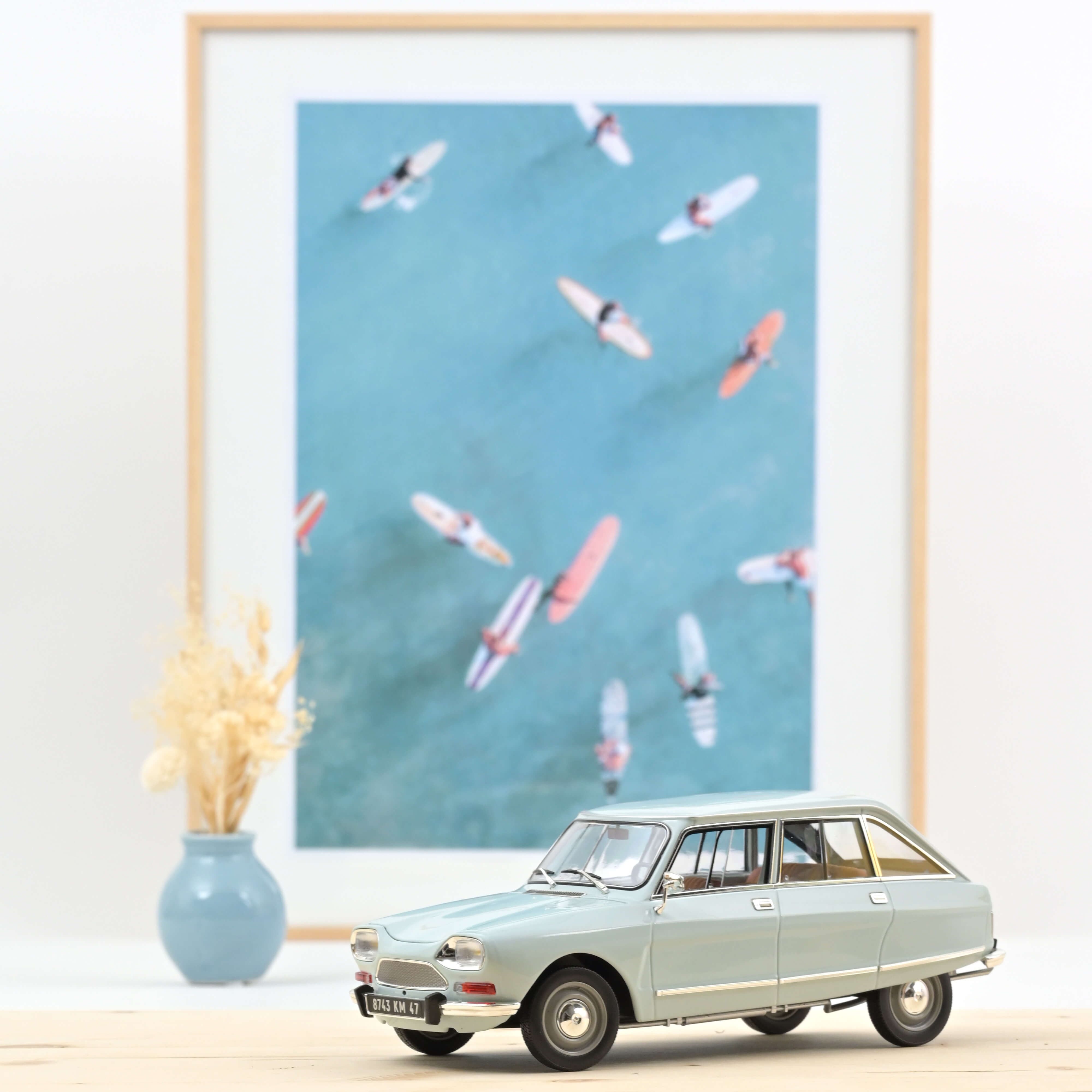 Citroën Ami 8 Club 1969 Thasos Blue 1:18 - 300pcs – Norev