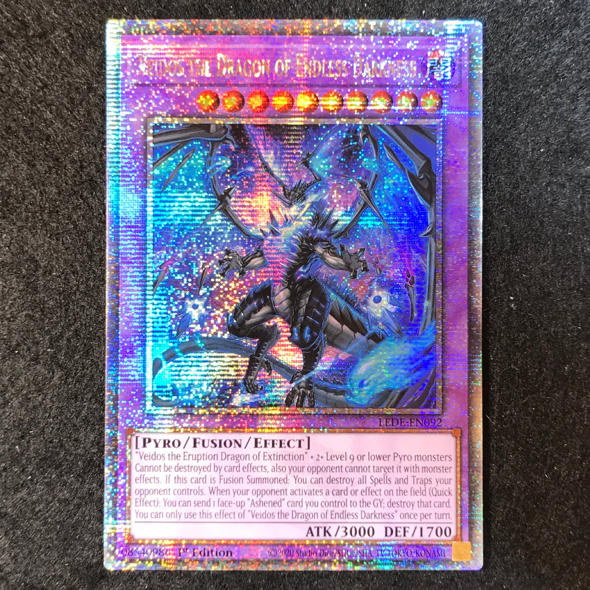 遊戯王 英語版 Veidos the Dragon of Endless Darkness 25thレア LEDE