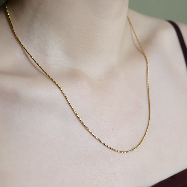 ツイストチェーンネックレス GD 50cm