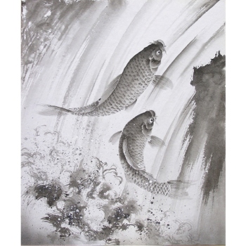 ◇ 水嶋征夫 [ 喜心前進 ] ◇ 日本画・水墨画家