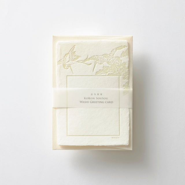 WACCA/シングルカード/古今双双グリーティングカード 鶴 ライト