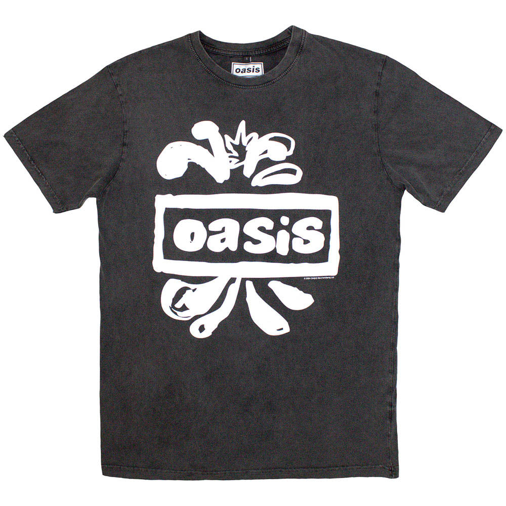 OASIS オアシス (結成 35周年 ) - Logo Splat / Stone Wash / Tシャツ