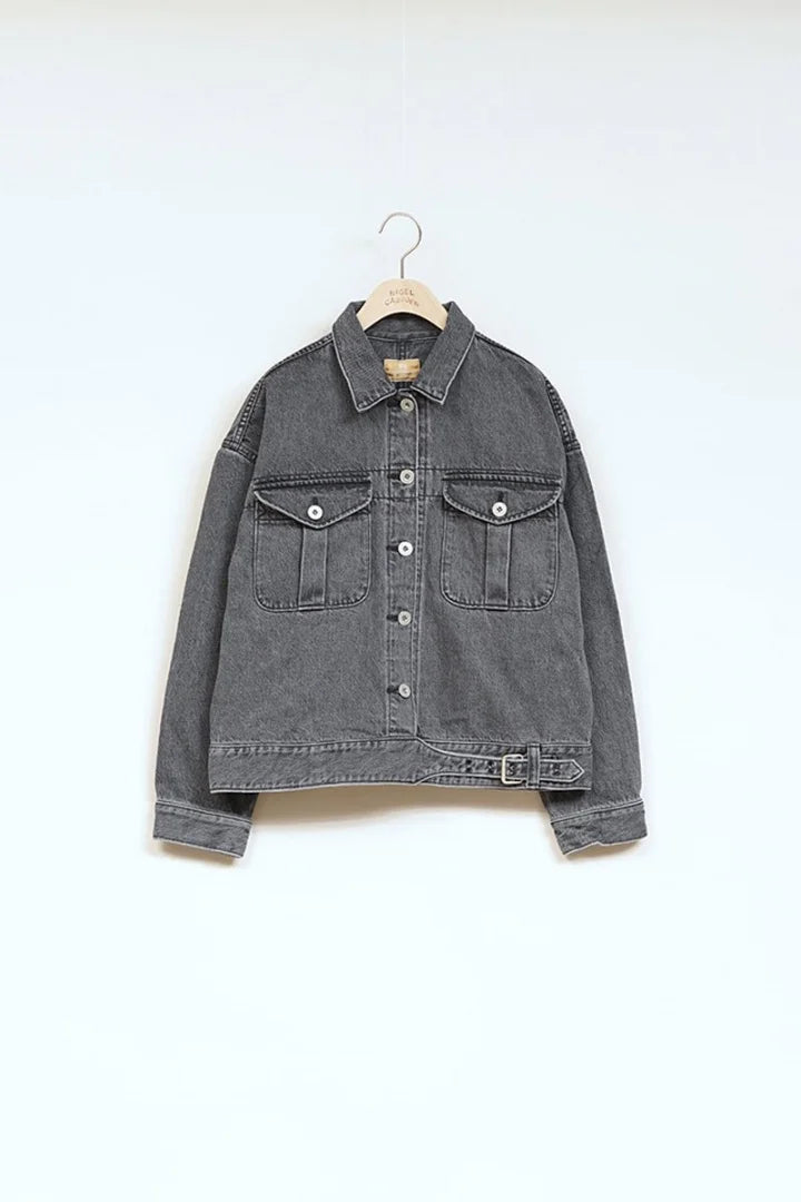 ◯ Nigel Cabourn woman - BATTLE DRESS JACKET DENIM - GRAY – PHAETON
