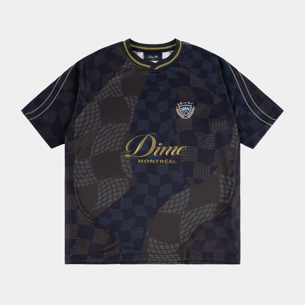 DIME CHECKERED HOME JERSEY - BLACK - PLA Skateboarding