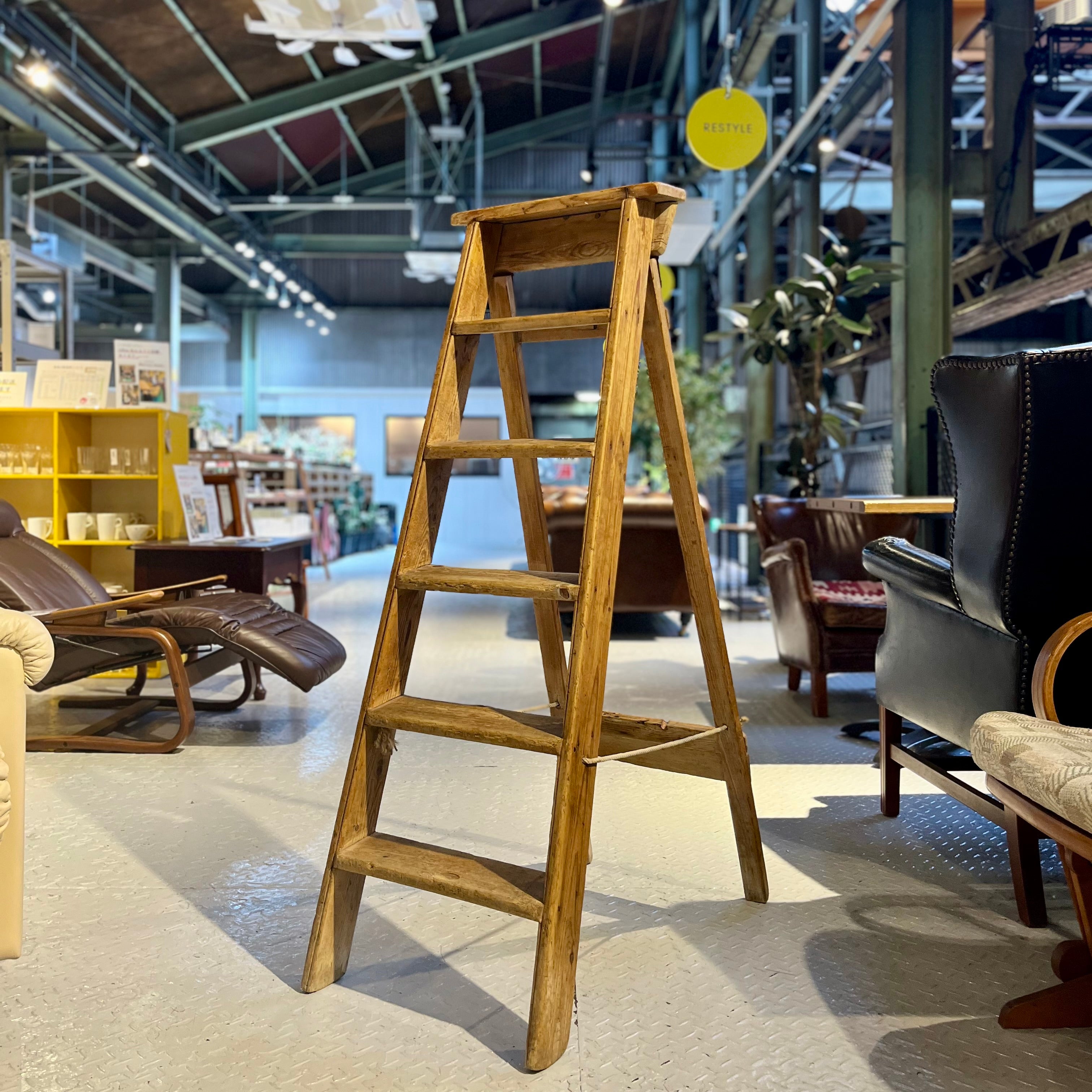 英国 アンティーク ラダー 脚立 ステップラダー ディスプレイ用