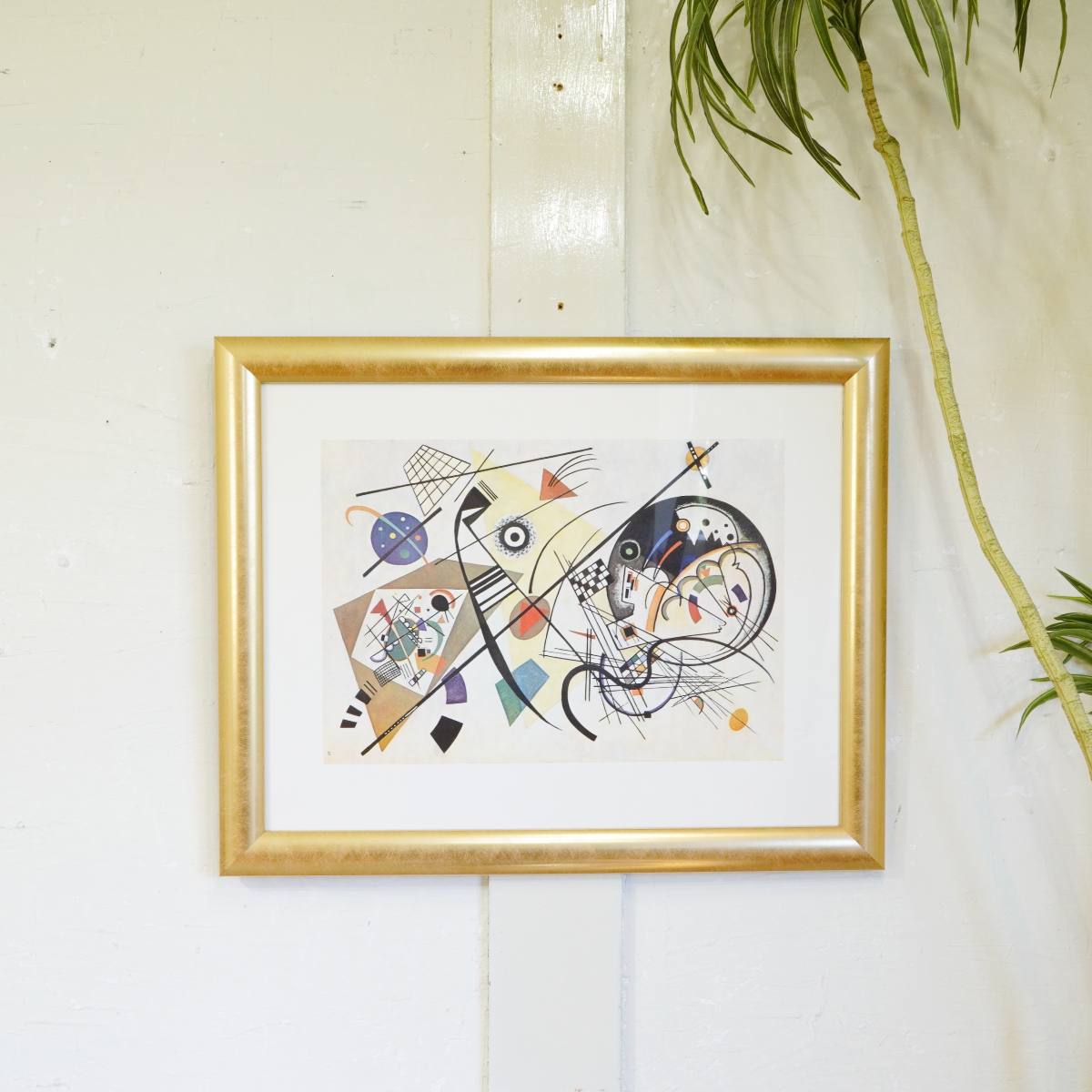 カンデンスキー 絵画 「交錯する線」抽象絵画 ロシア コンポジション