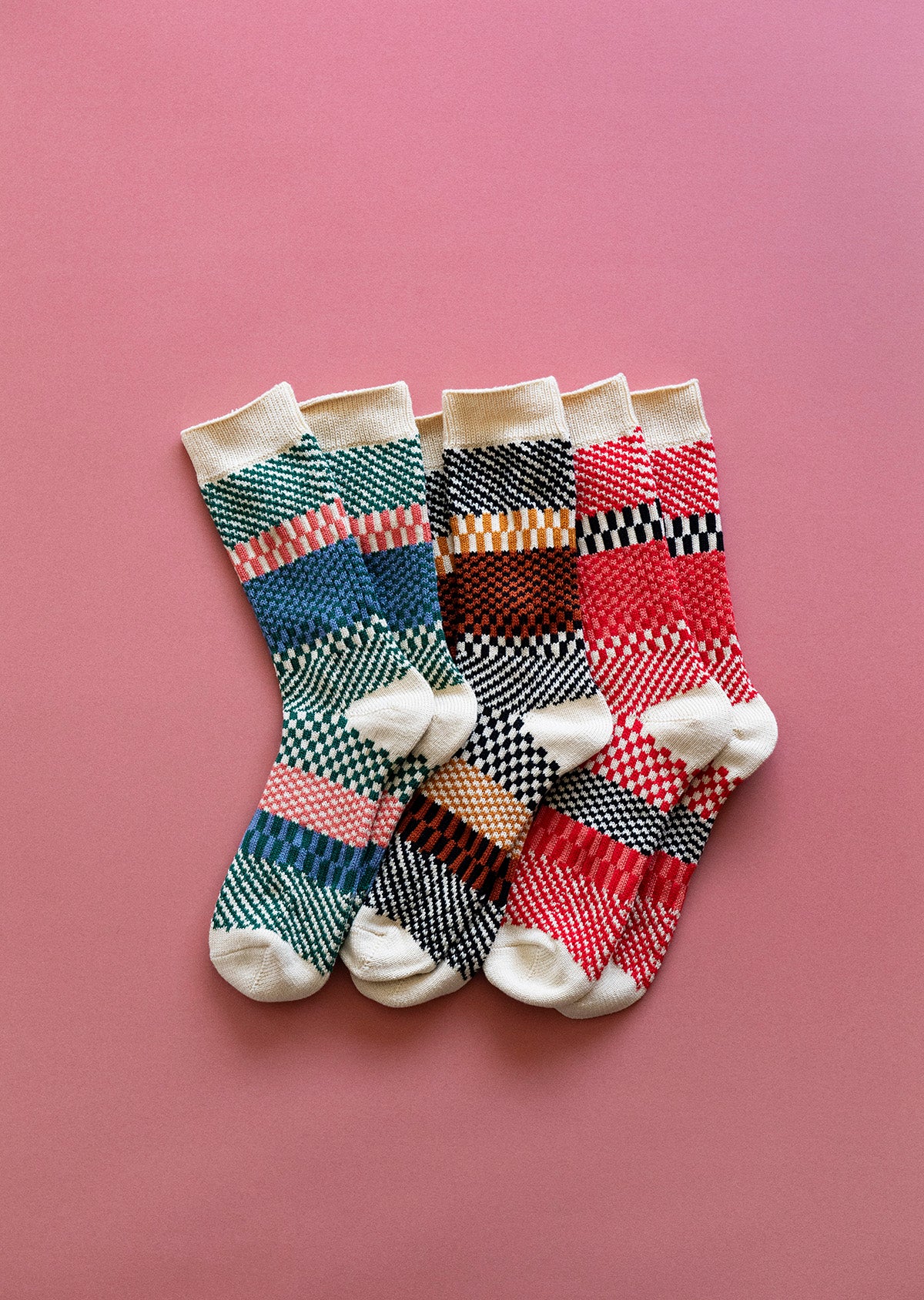 チェック＆ステップソックス - R1549｜靴下｜ROTOTO 公式通販