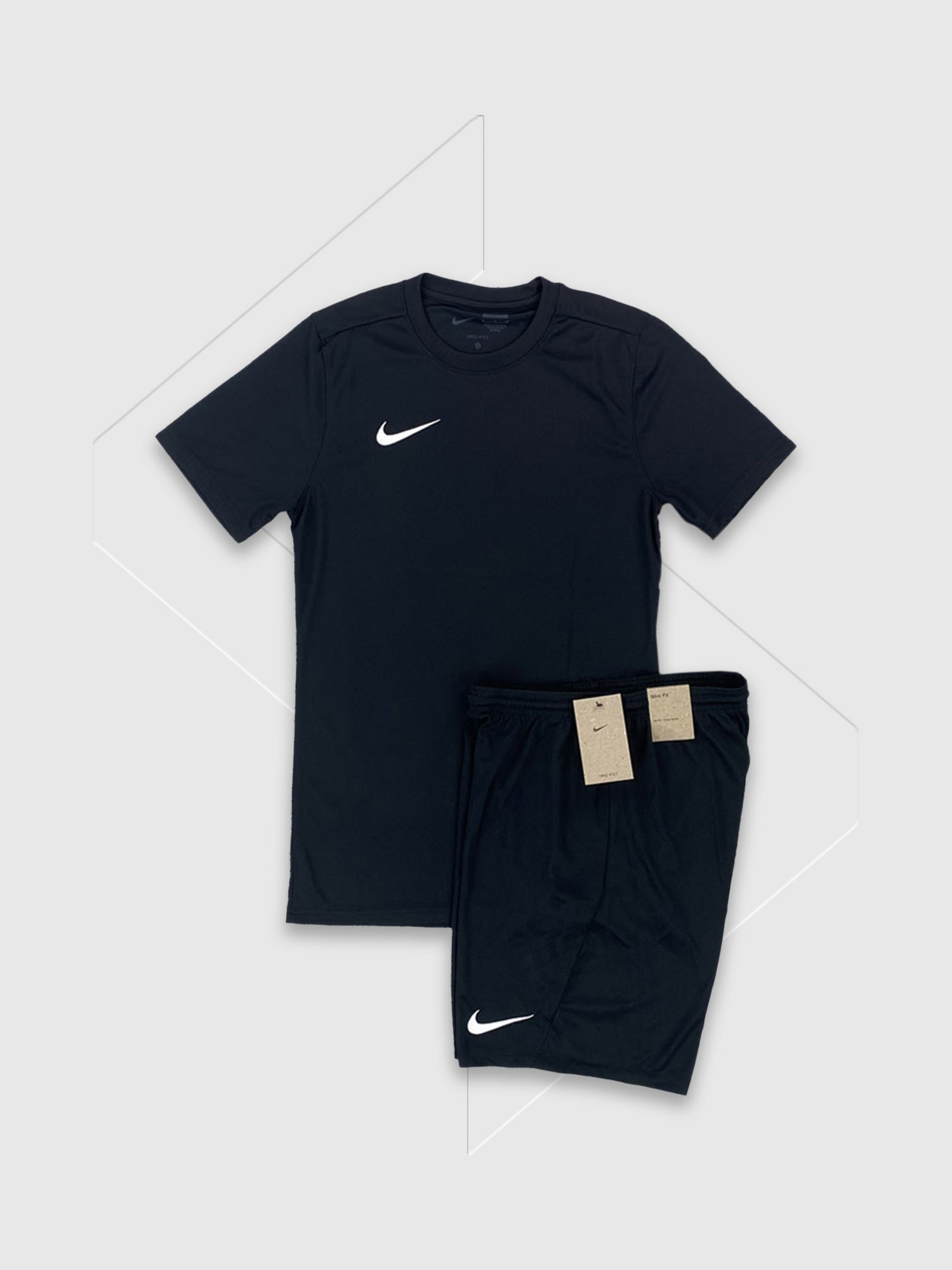 Nike Dri-Fit T-Shirt/Shorts Set Black from Saxumo.com