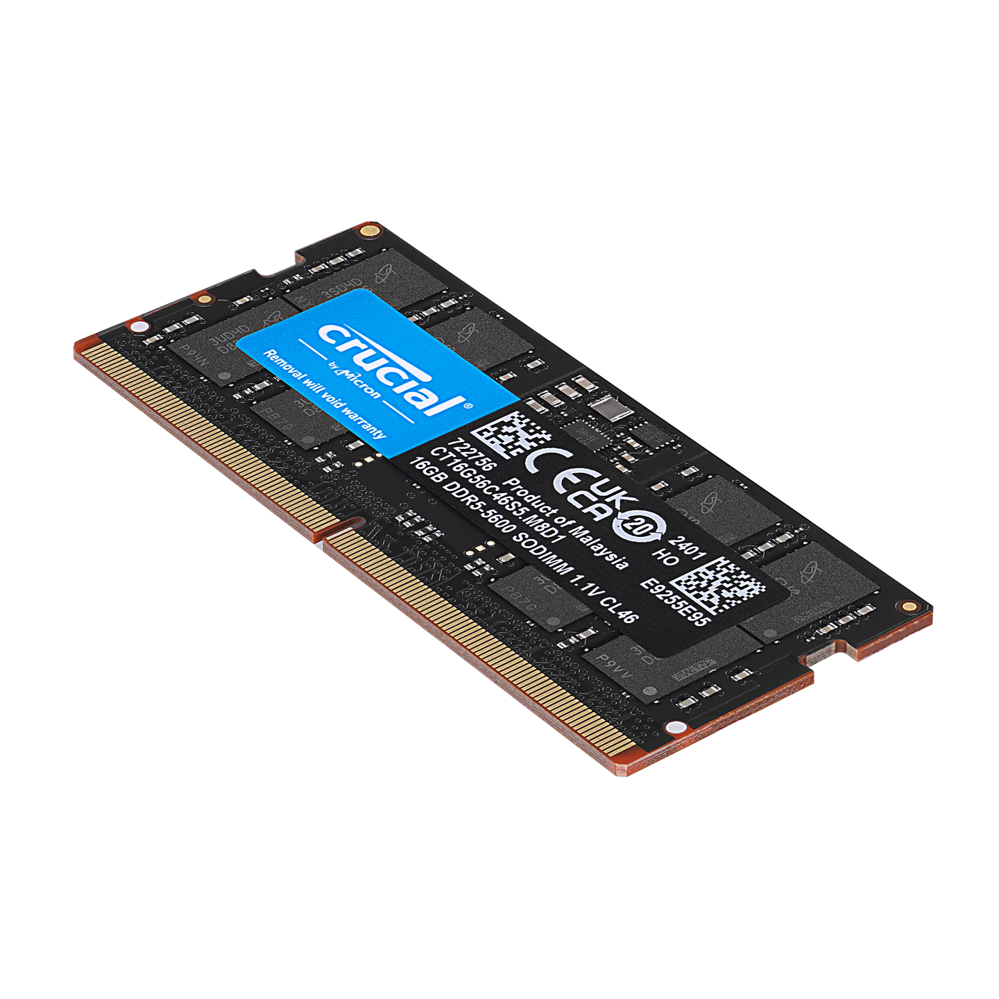 Crucial CT16G56C46S5 16GB DDR5-5600 SO-DIMM CL46 (16Gbit) Notebook