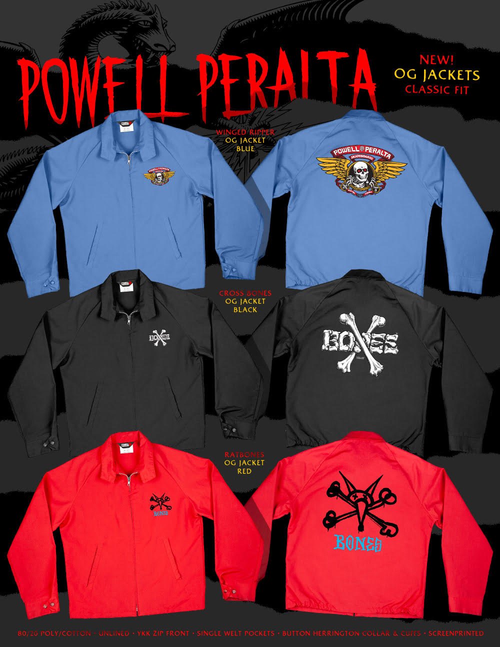 Powell Peralta Gas Jacket – Classic Skate Jacket – SkateTillDeath.com