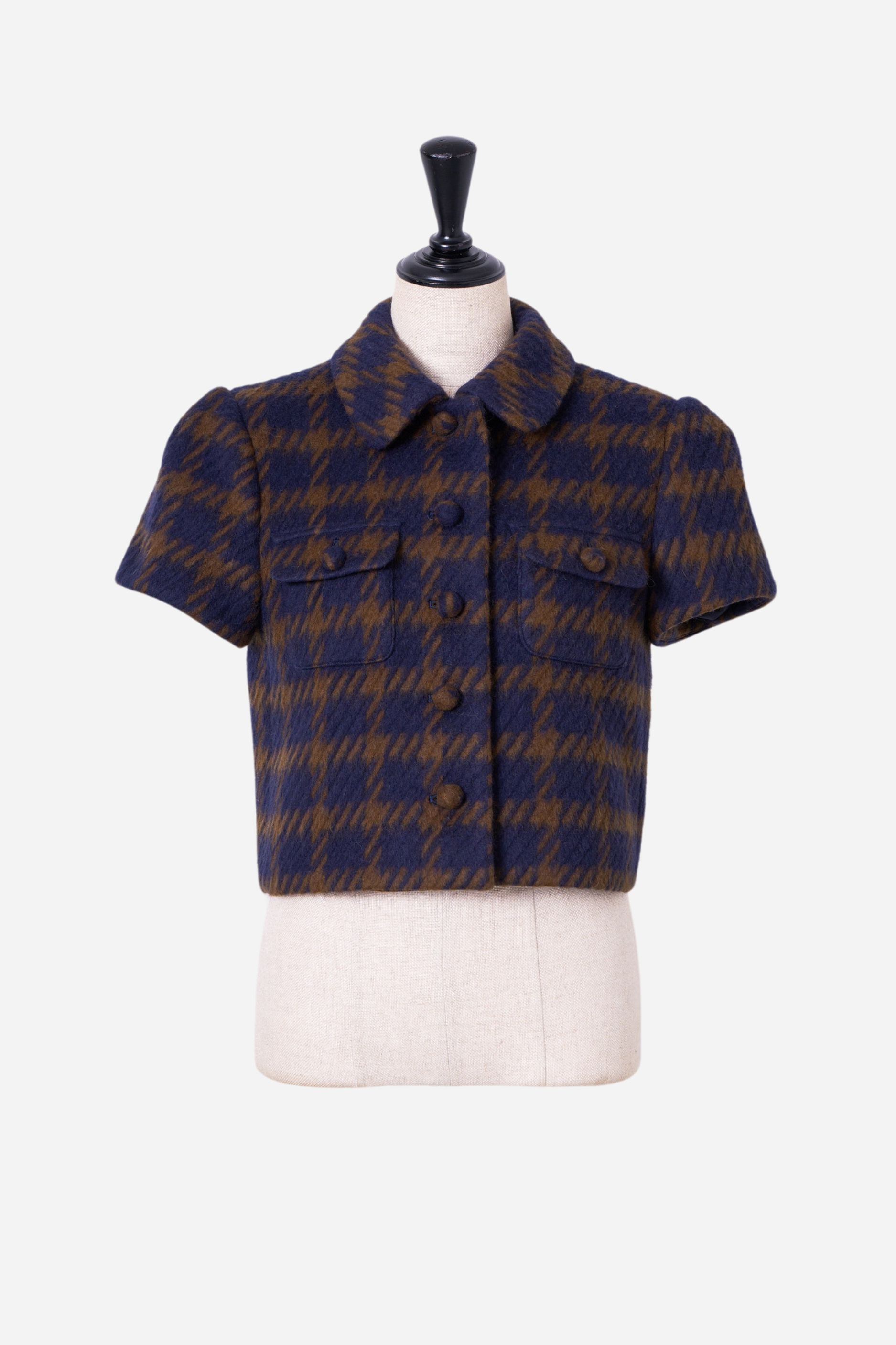 angora check tweed jacket – shéller / シェリエ