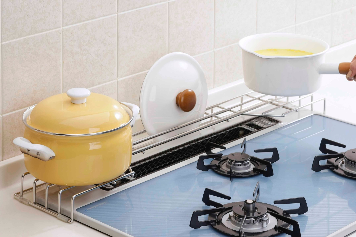 18-8ステンレスコンロ奥ラック 75 | 下村企販株式会社