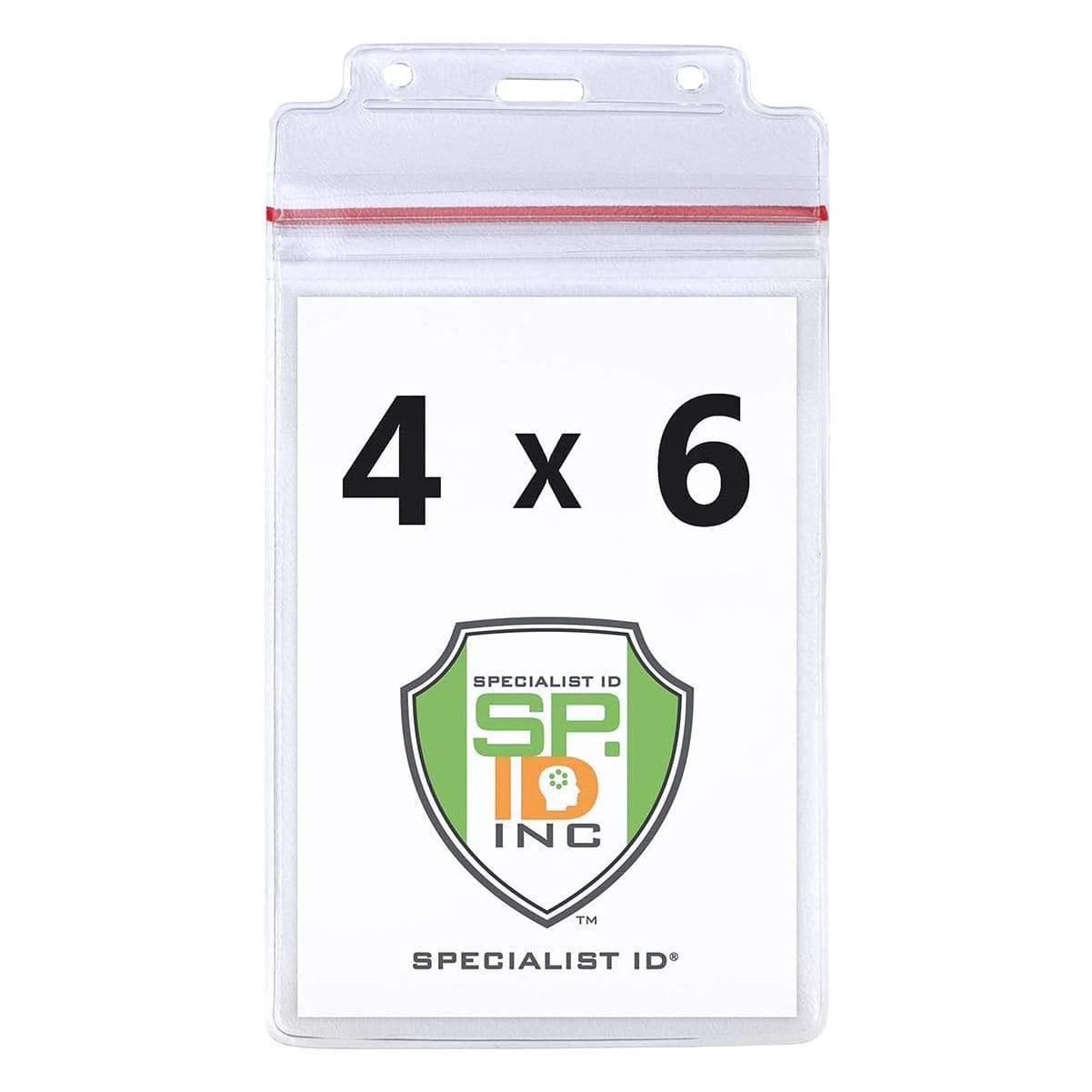 Clear Vinyl Vertical Badge Holder With Resealable Top (P/N 1815