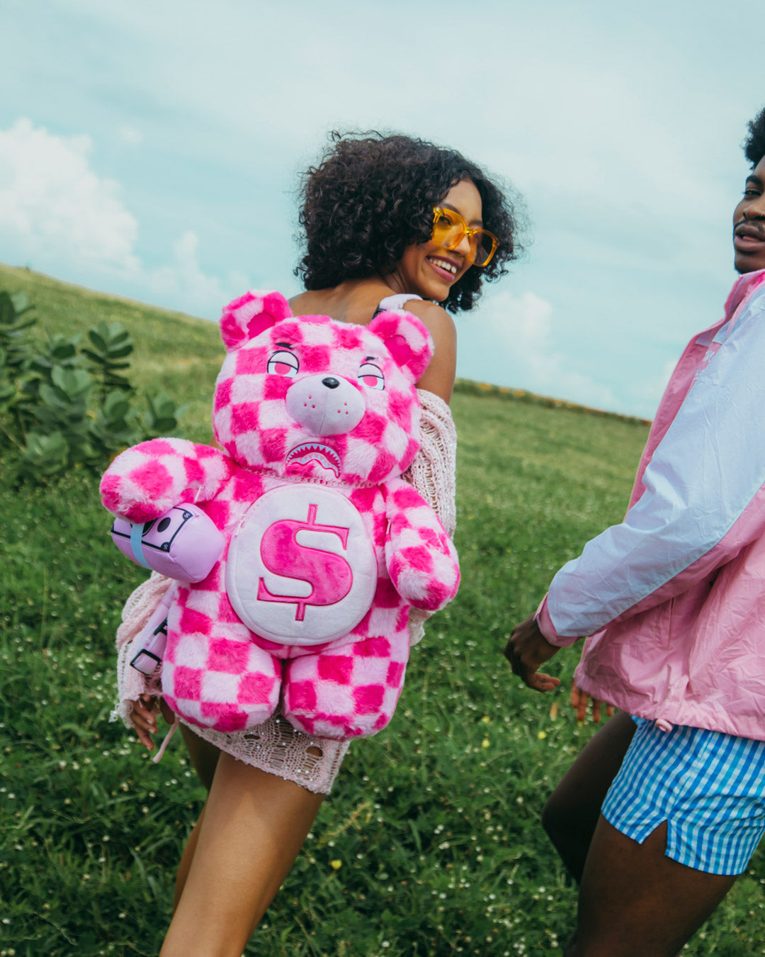 FURZILLA SHARK (PINK CHECK) MONEYBEAR BACKPACK – SPRAYGROUND®